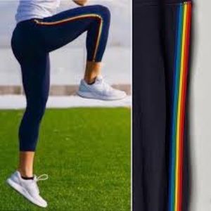 Zyia Navy Rainbow Hi Rise Lux Leggings